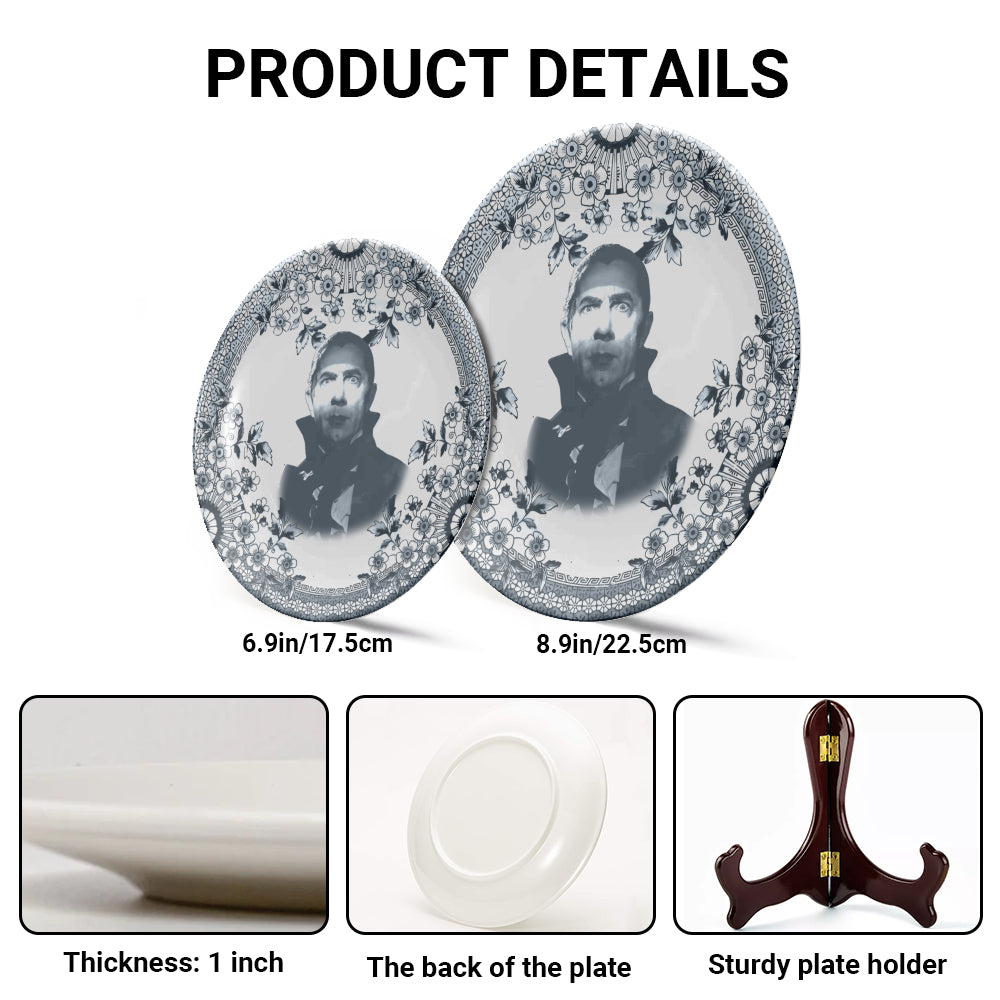 Vintage Horror Ceramic Plate – Count Dracula