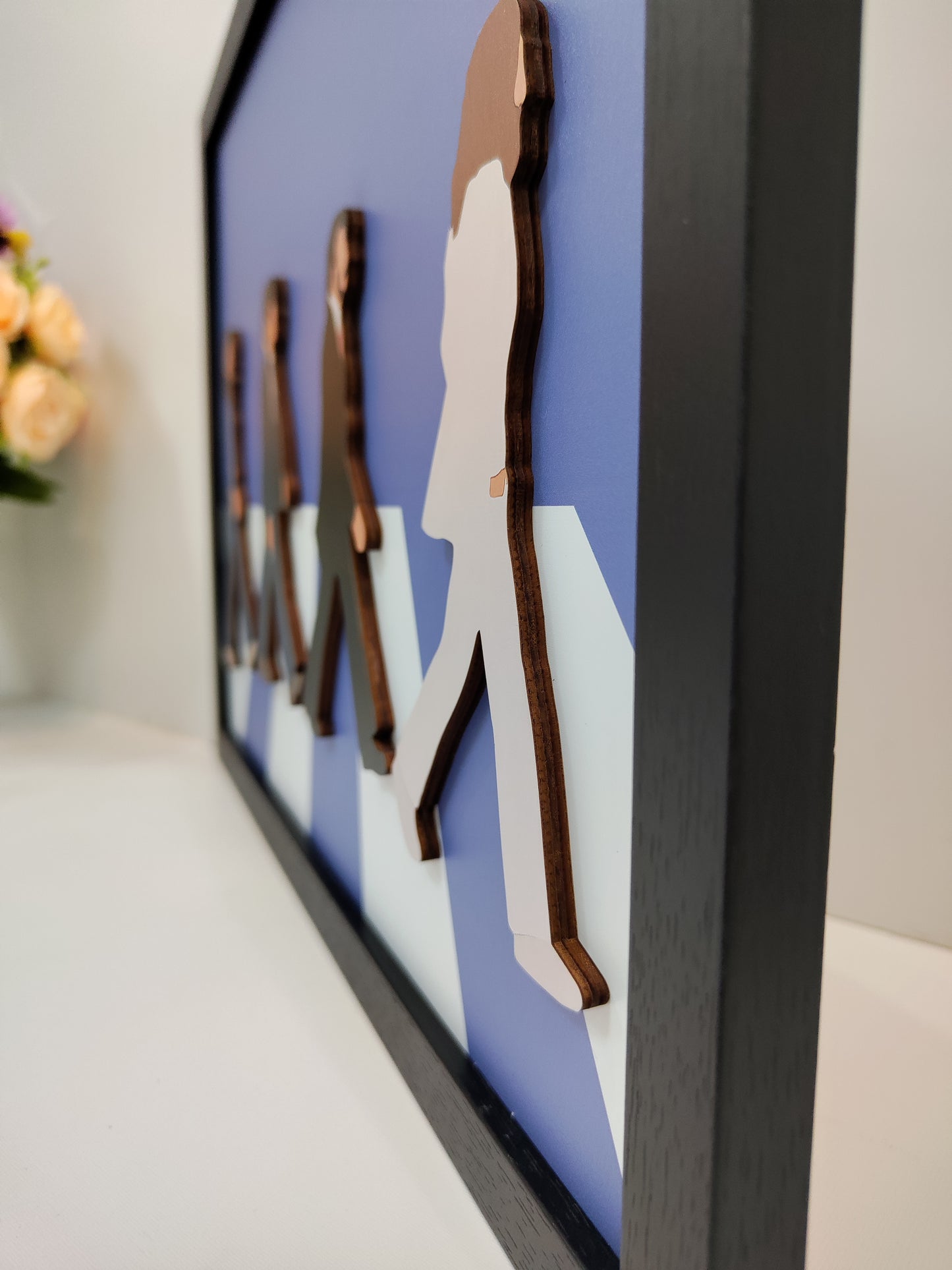 The Beatles Abbey Road 3D Wall Decor Picture Frame – Iconic Album Art Shadow Box