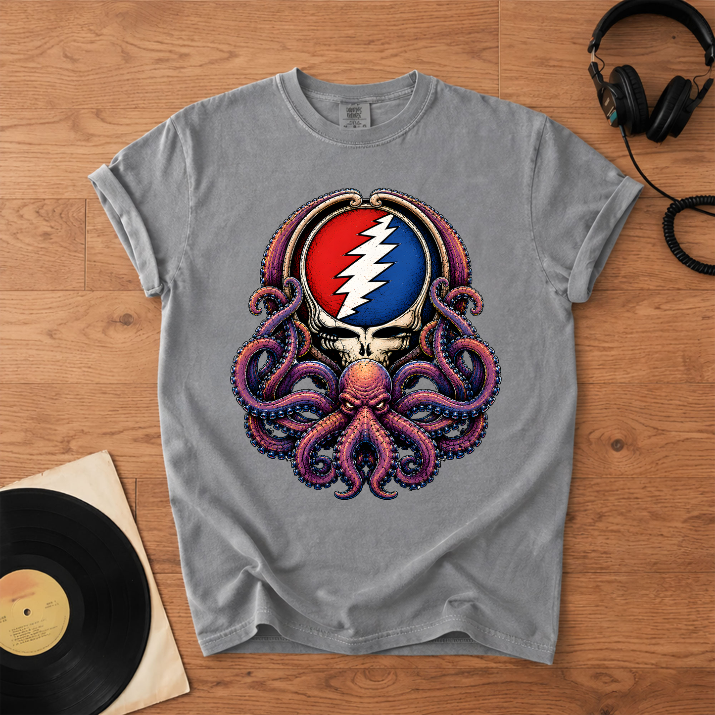 Grateful Dead Octopus Tentacles Graphic T-Shirt – Retro Rock Metal Music Fan Merch Tee