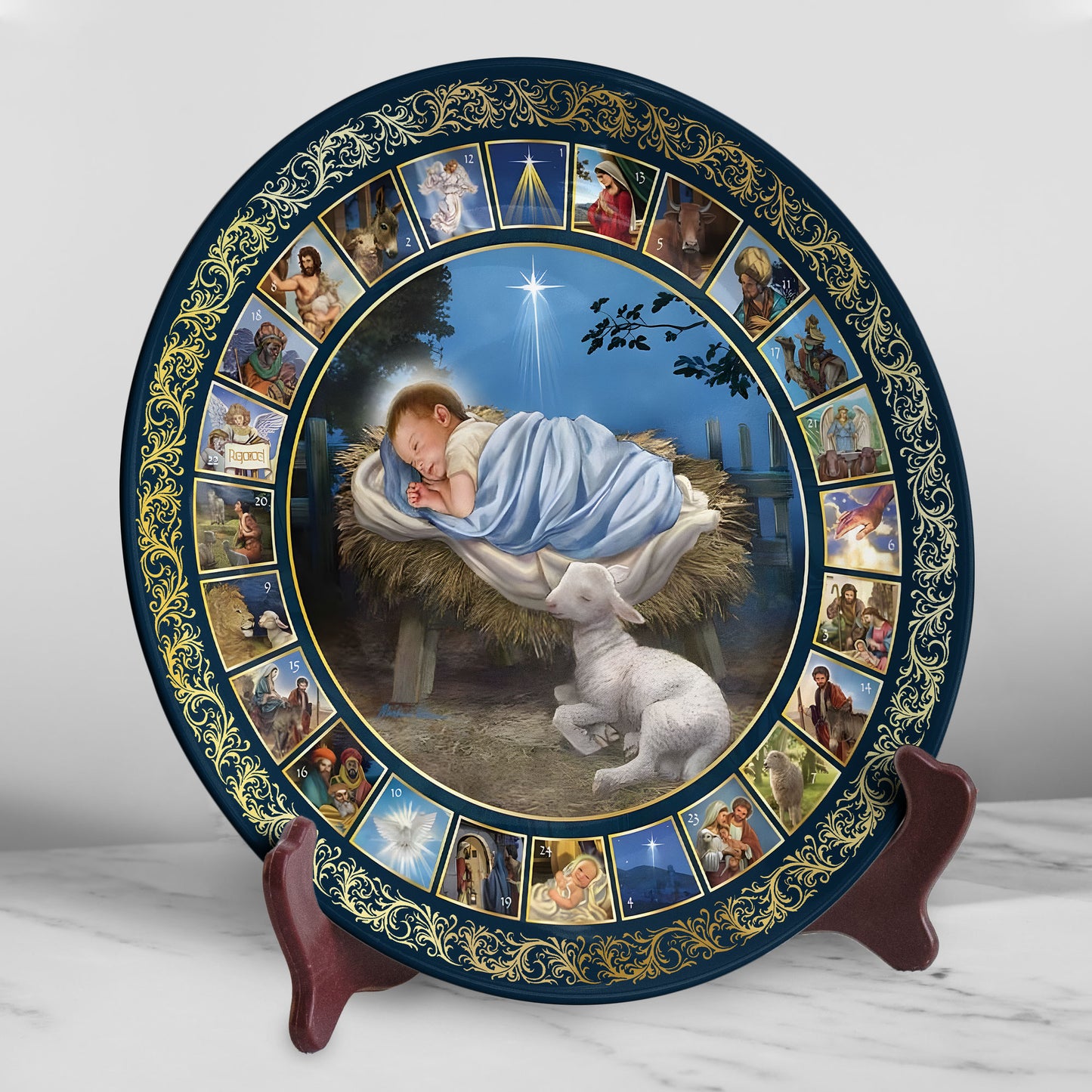 Nativity Christmas Decorative Plate – Holy Night Collection