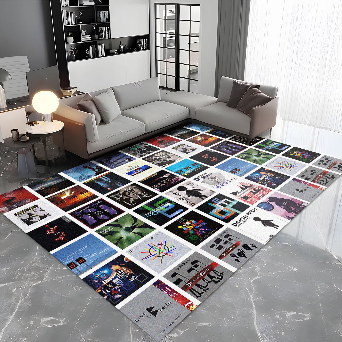 Depeche Mode Album Cover Collage Rug