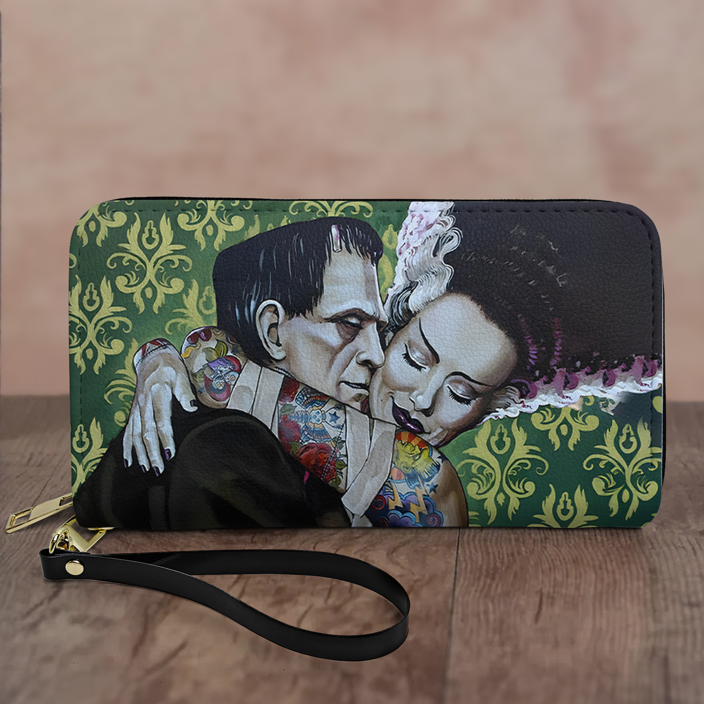 Gothic Romance Leather Handbag – Frankenstein & Bride