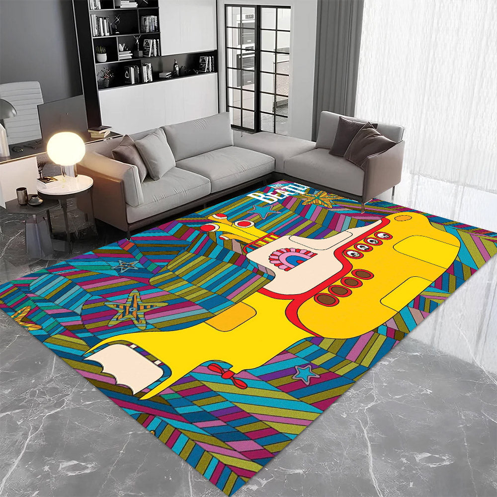 The Beatles Band Yellow Submarine Music Room Decor Rug