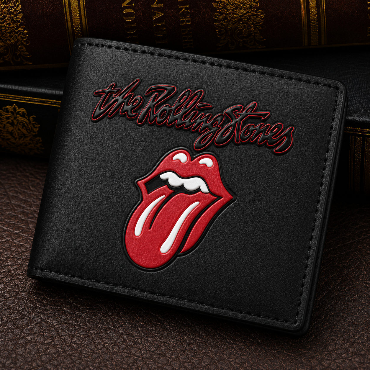 The Rolling Stones Tongue Wallet – Classic Rock Inspired Leather Wallet (With Box)