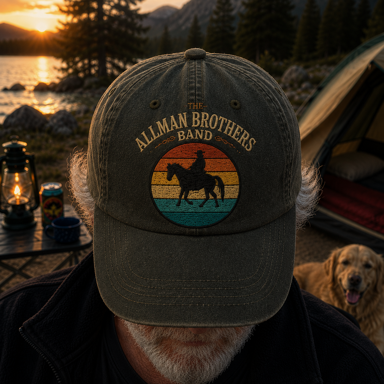 The Allman Brothers Band Vintage Rider Cap – Retro Southern Rock Denim Dad Hat Gift