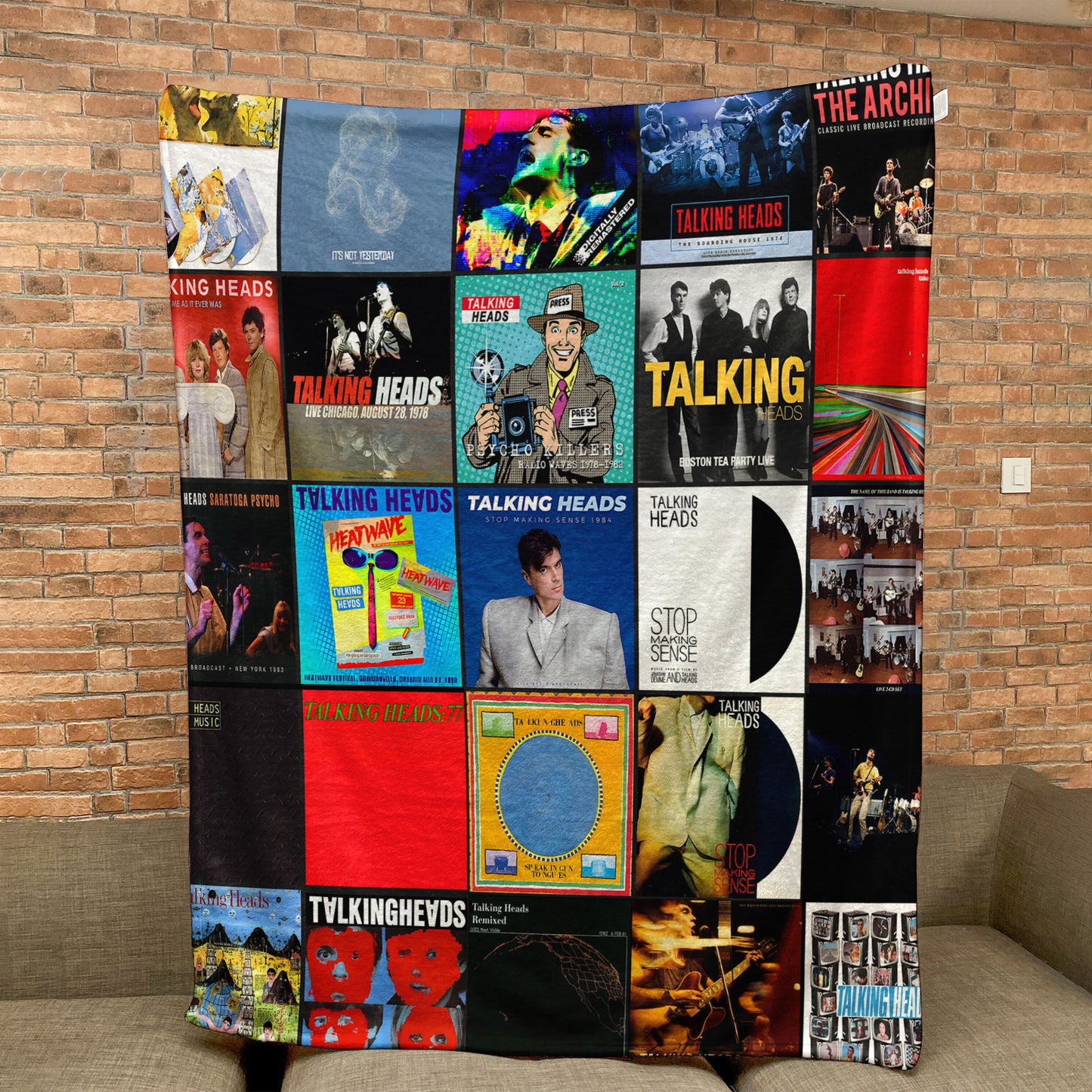 Talking Heads Sherpa Blanket – Art Rock Warmth Wrapped in Iconic Album Imagery