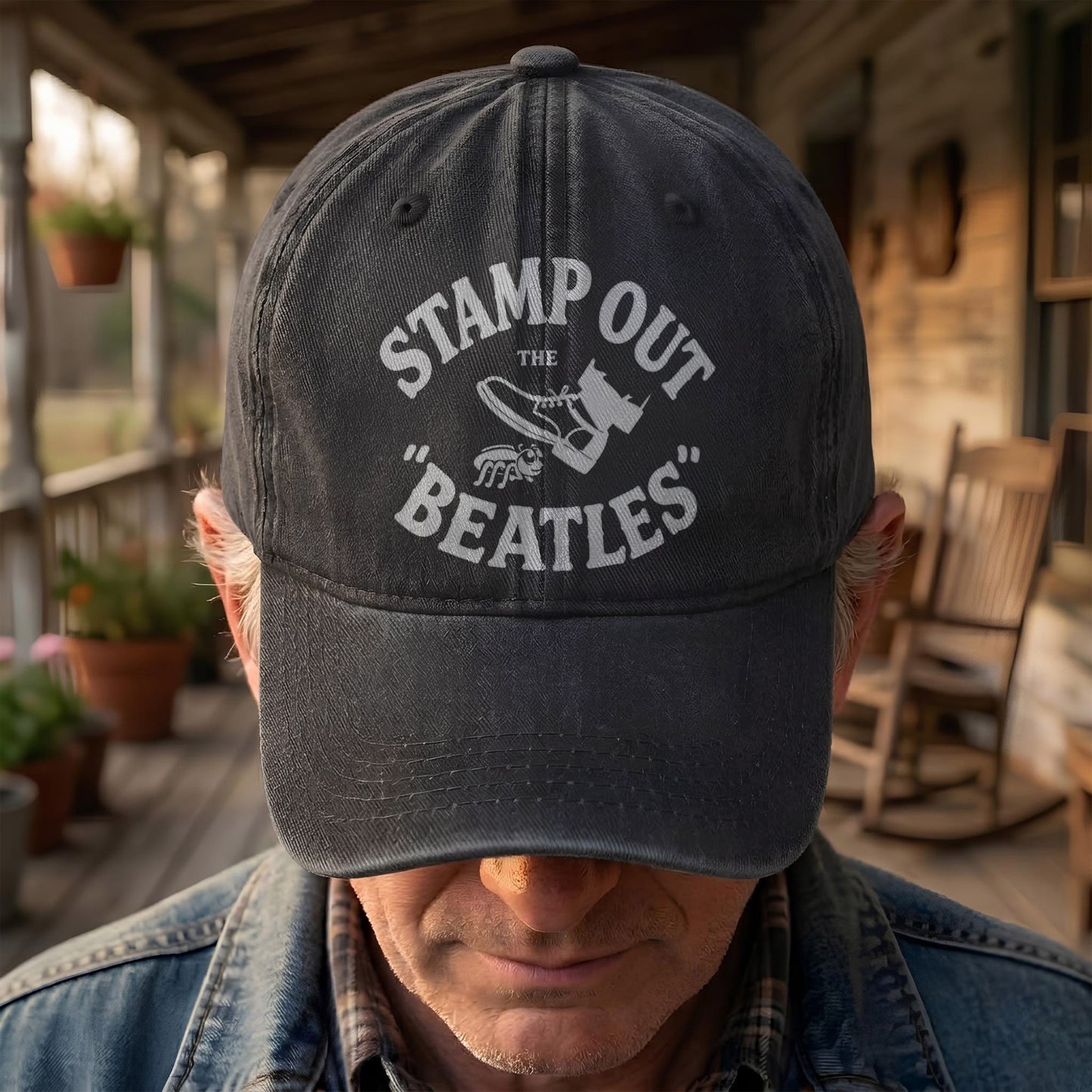 The Beatles Stamp Out Vintage 1960s Satire Graphic Music Merch Denim Cap – Retro Vintage Dad Cap Gift For Dad (With Box)