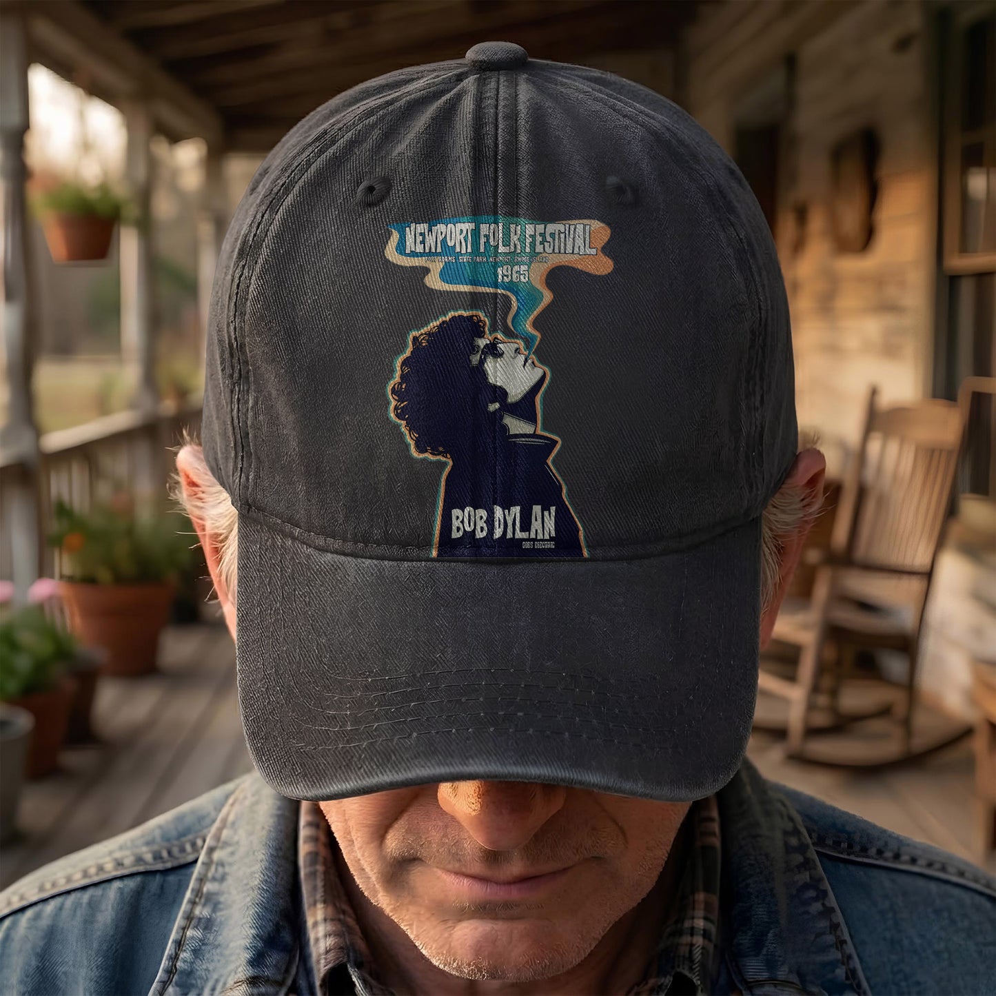 Bob Dylan Newport Folk Festival 1965 Goes Electric Vintage Graphic Denim Cap – Retro Vintage Dad Cap Gift For Dad (With Box)