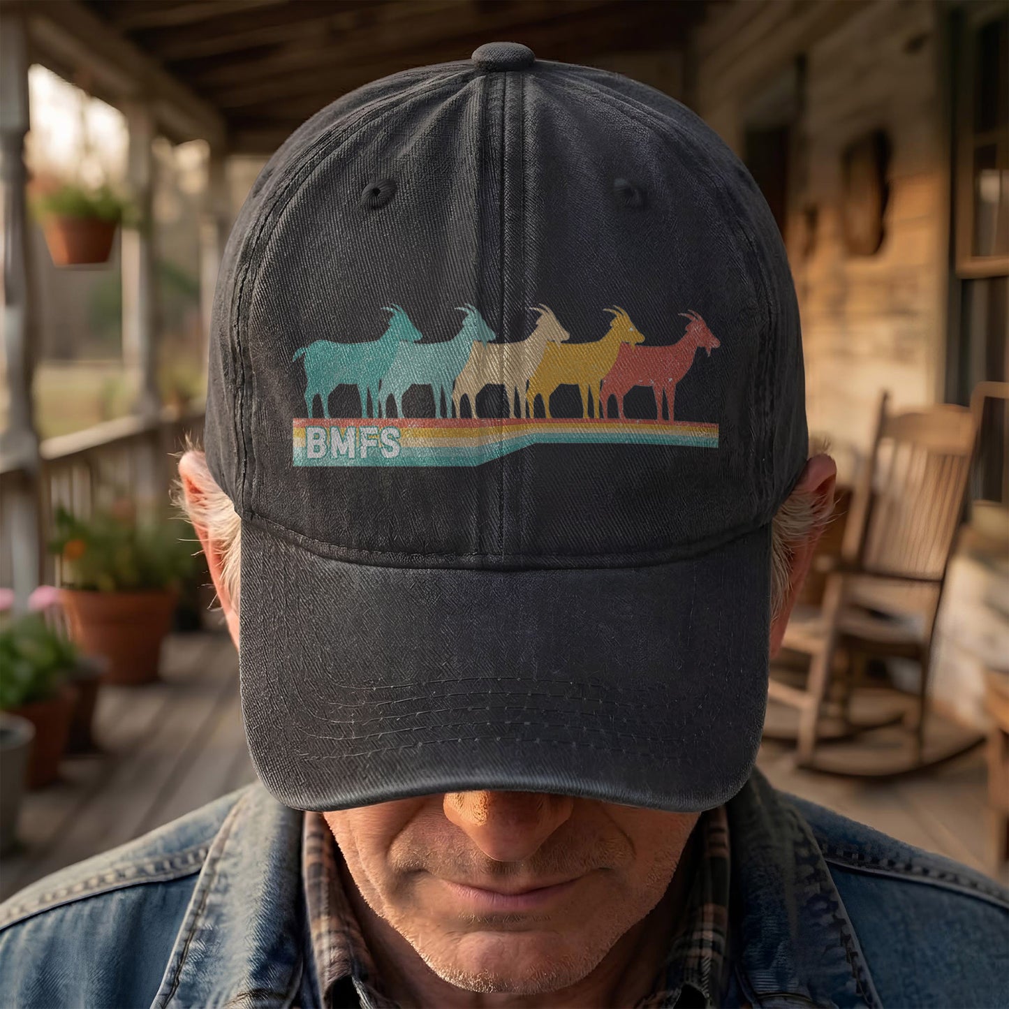 Billy Strings Cosmic Bluegrass BMFS GOAT Retro Vintage Music Merch Denim Cap – Retro Vintage Dad Cap Gift For Dad (With Box)