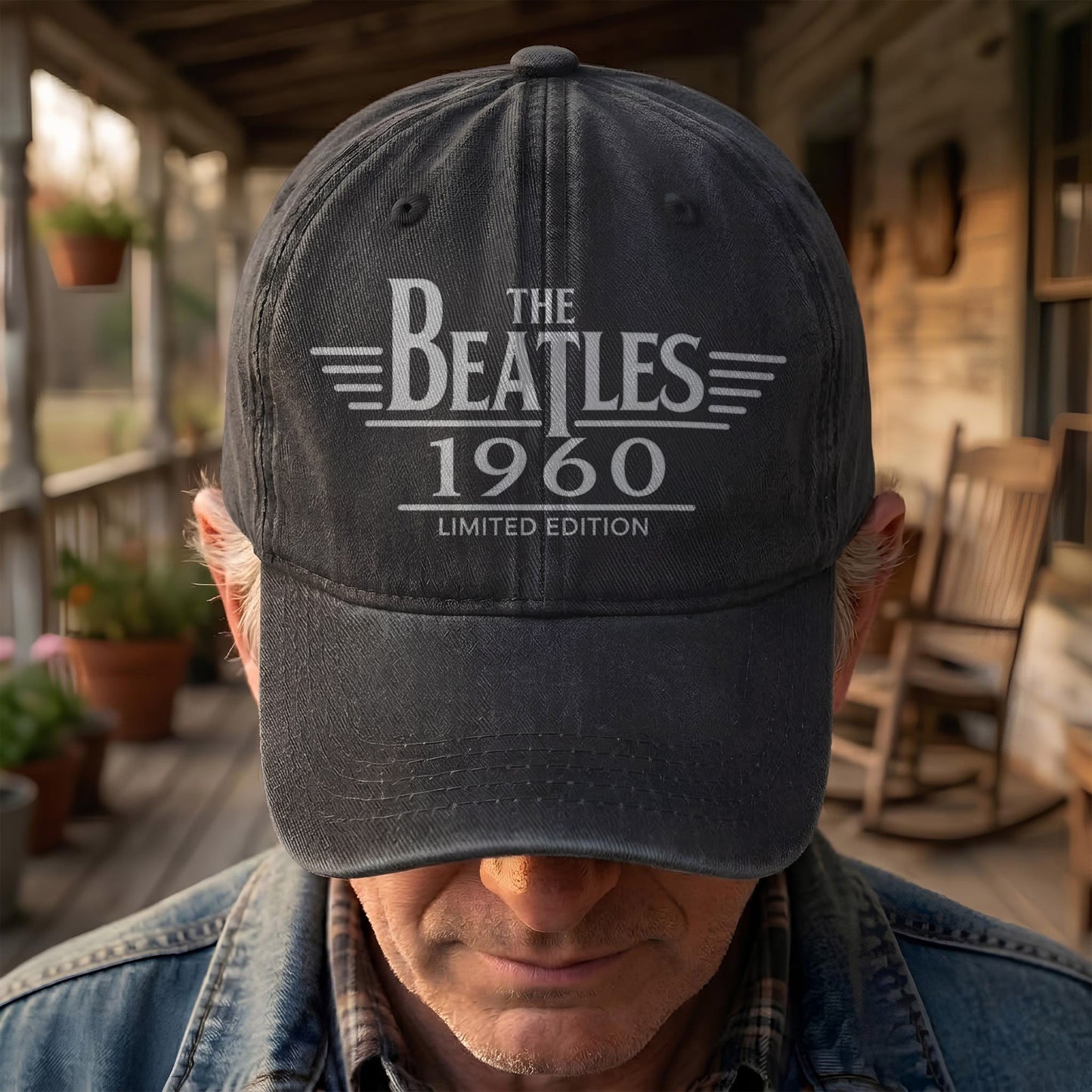 The Beatles Band Logo 1960 Denim Cap – Vintage Dad Cap Gift For Dad (With Box)