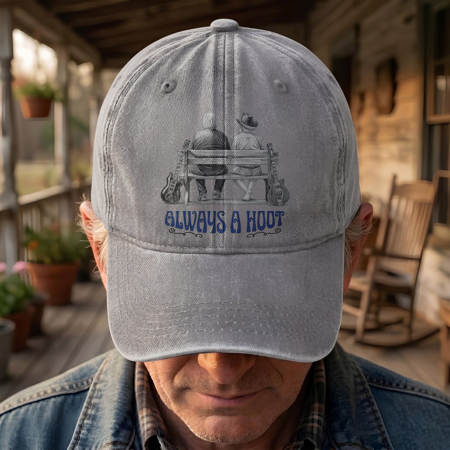 Grateful Dead Jerry Garcia and Bob Weir Always A Hoot – Retro Vintage Dad Cap Gift For Dad (With Box)