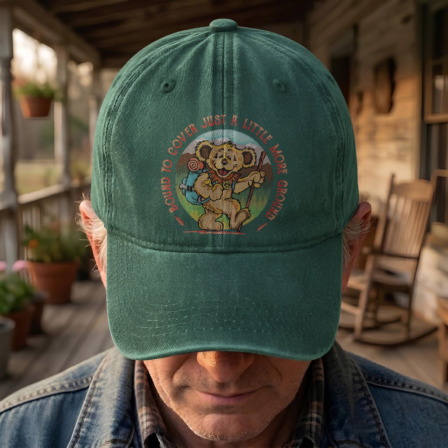 Grateful Dead Bound to Cover Just a Little More Ground Denim Cap – Retro Vintage Dad Cap Gift For Dad (With Box)