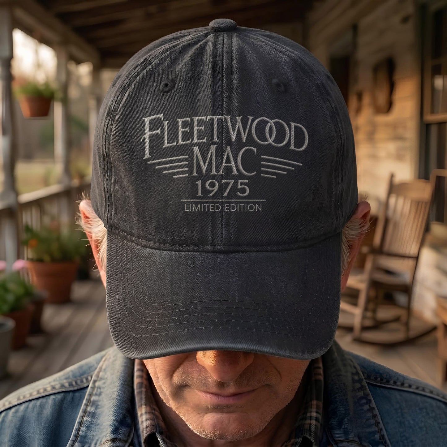 Fleetwood Mac Band Logo 1975 Denim Cap – Vintage Dad Cap Gift For Dad (With Box)