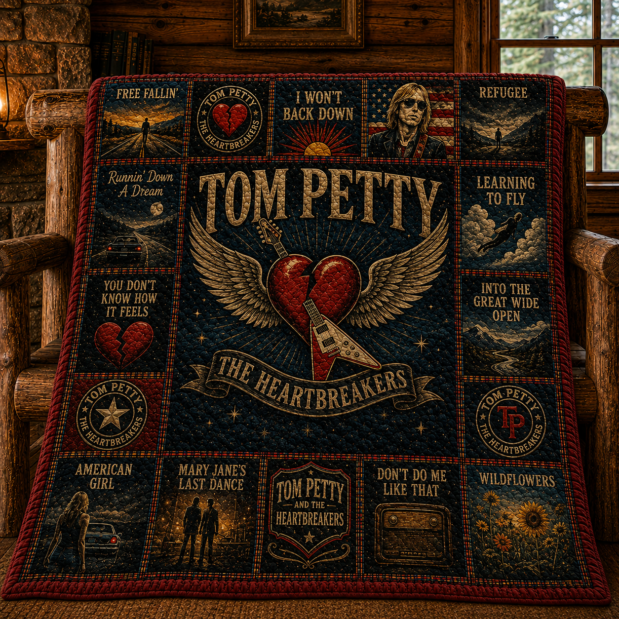 Tom Petty And The Heartbreakers Quilt Blanket – Free Fallin' In Every Stitch