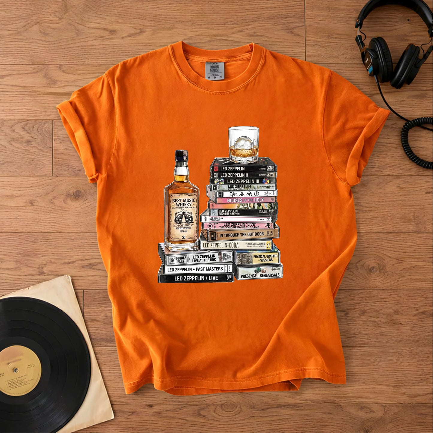 Led Zeppelin Cassette Collection T-Shirt – Retro Music Merch Tee