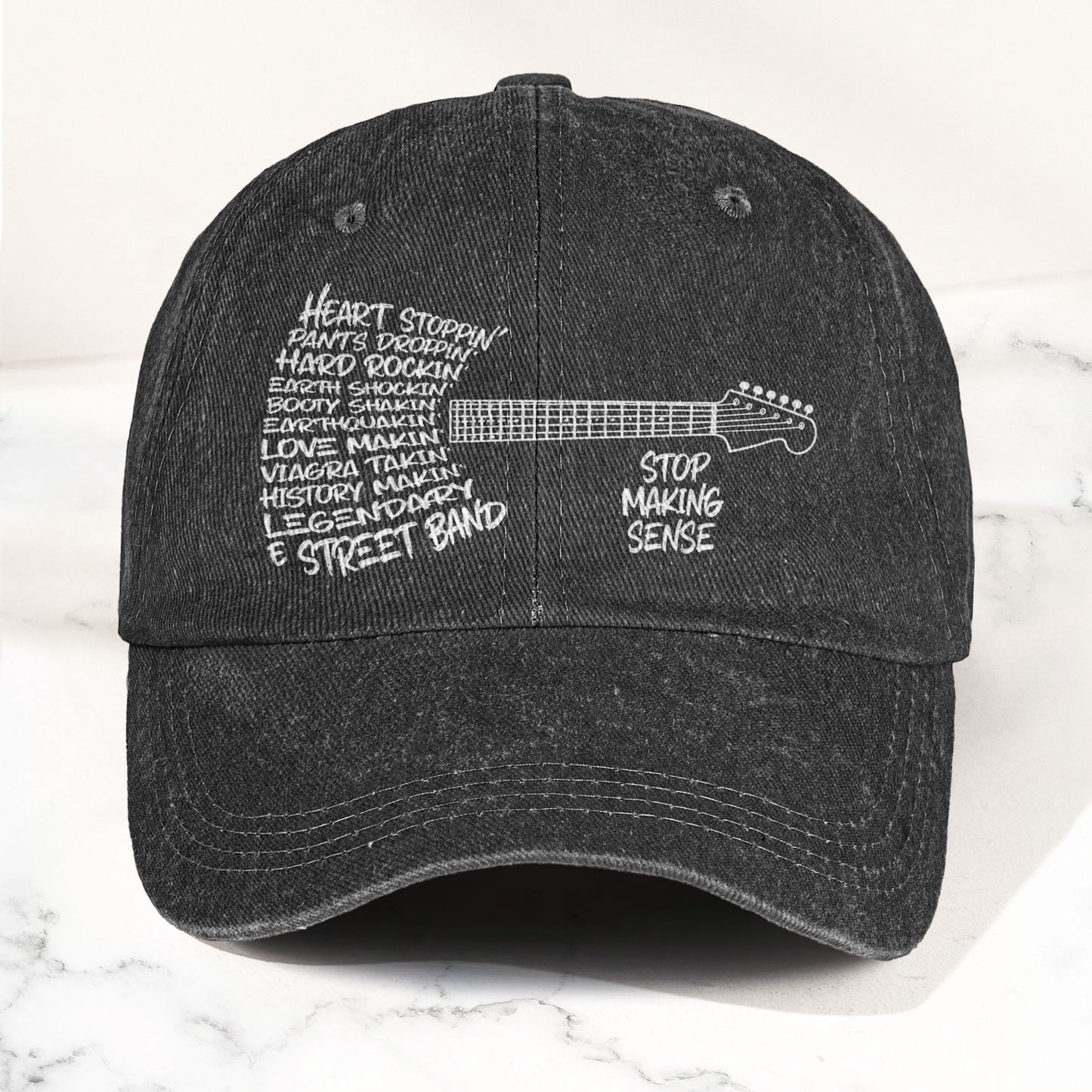 Bruce Springsteen & The E Street Band Denim Cap – Retro Rock Music Fan Cap Gift For Dad (With Box)