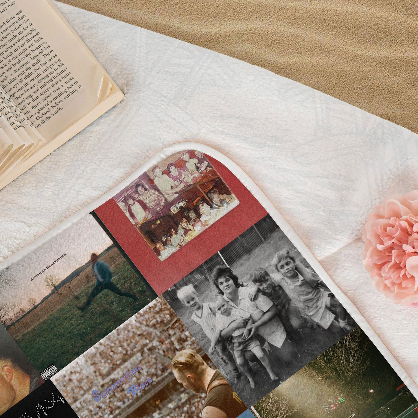 Zach Bryan Beach Towel – Album Cover Collage Classic Folk Towel