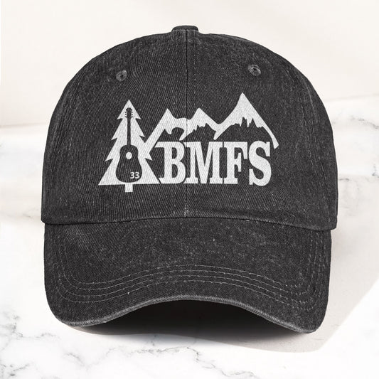 Billy Strings BMFS Acoustic Guitar Mountain Nature Music Merch Denim Cap – Retro Vintage Dad Cap Gift For Dad (With Box)