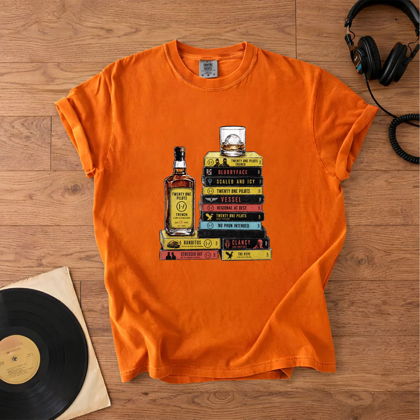 Twenty One Pilots Cassette Album Collection T-Shirt – Music 21 Pilots Band Merch Tee