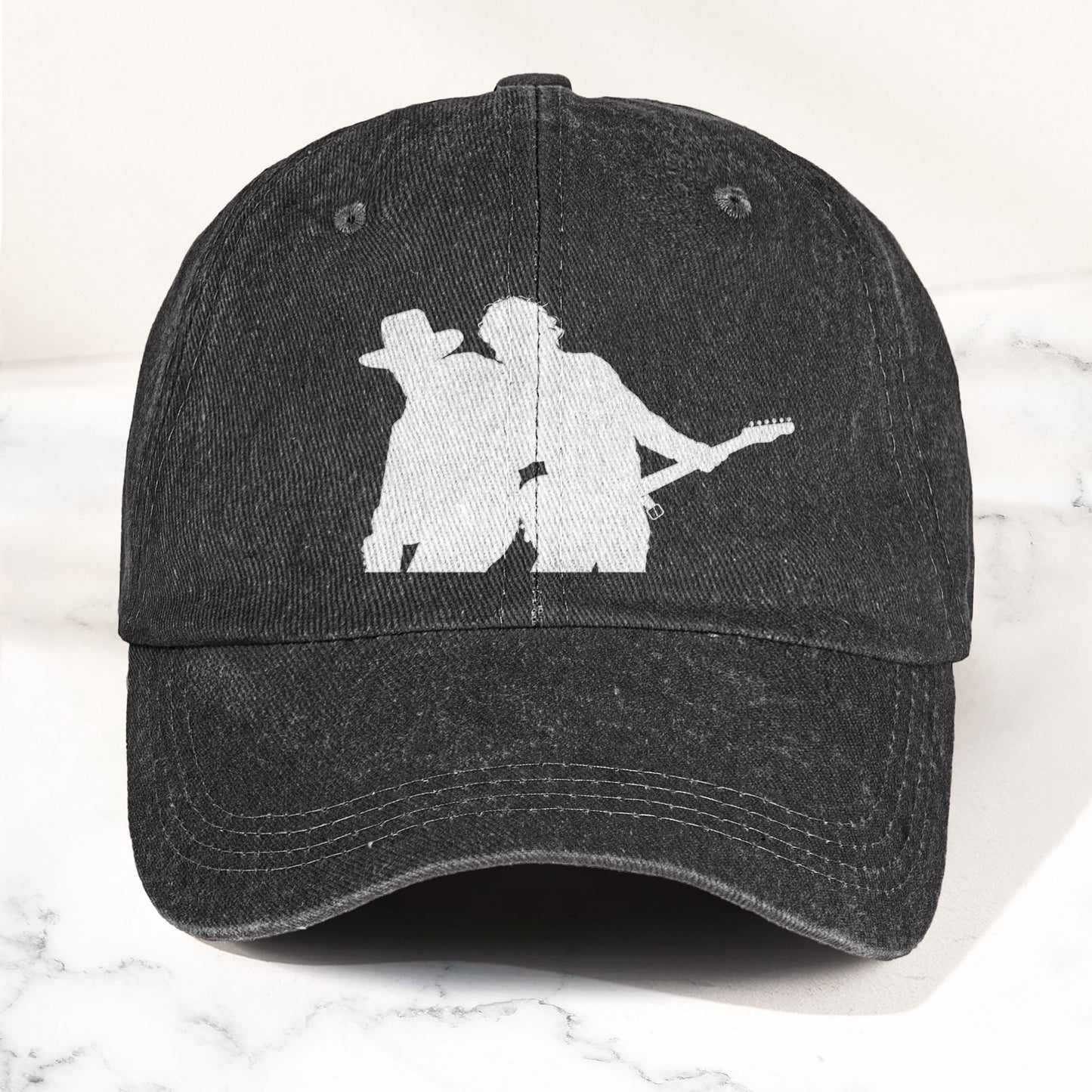 Bruce Springsteen And Clarence Clemons Denim Cap – Retro Rock Music Fan Cap (With Box)
