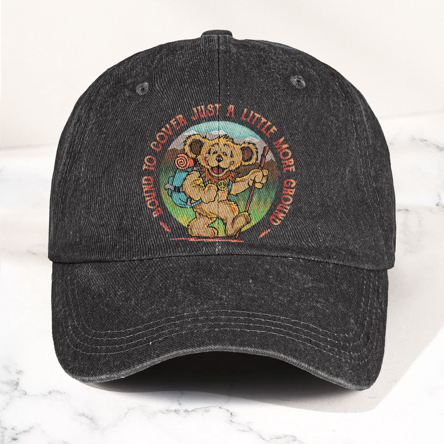 Grateful Dead Bound to Cover Just a Little More Ground Denim Cap – Retro Vintage Dad Cap Gift For Dad (With Box)