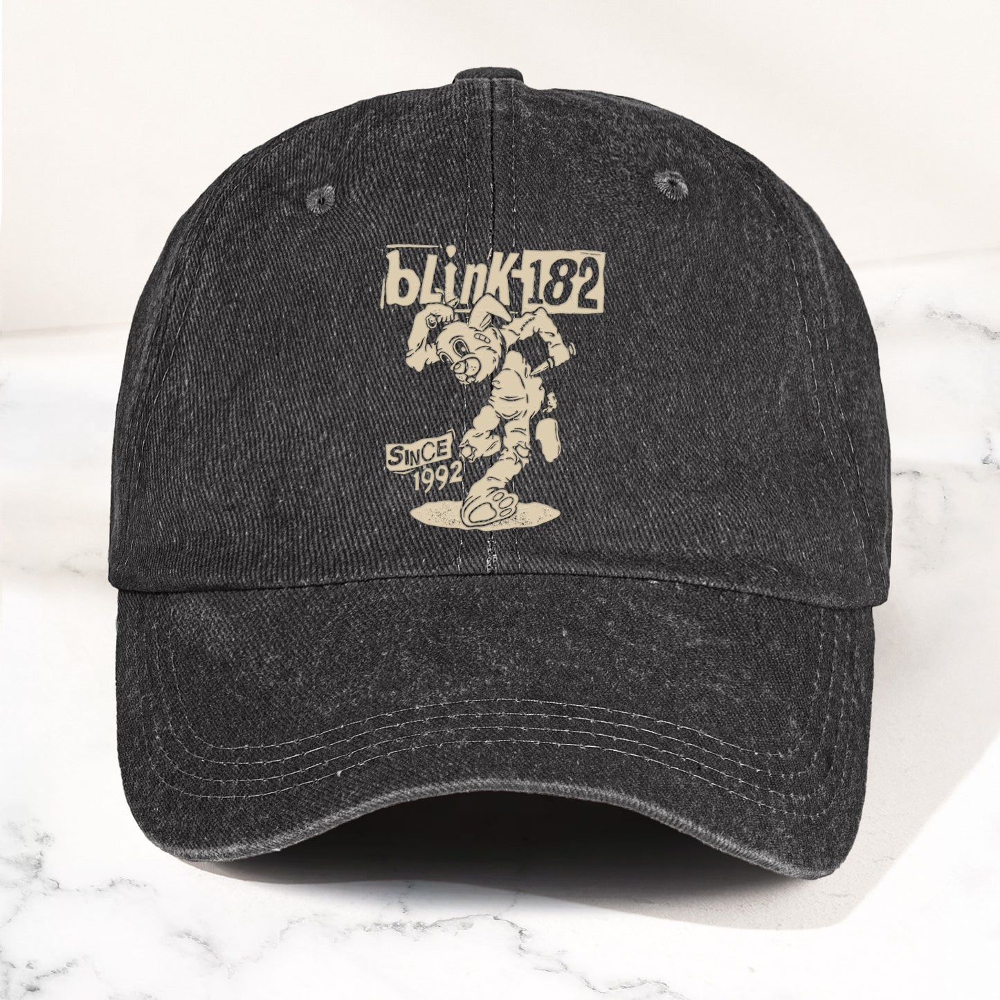 Blink-182 Denim Cap – Bunny “Since 1992” Vintage Dad Hat (With Box)