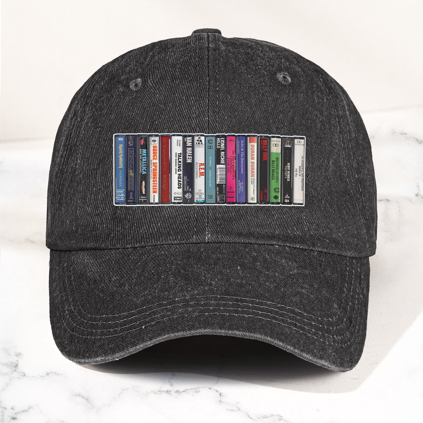 1984 Cassette Tape Collection Denim Dad Cap – Retro Music Mixtape Aesthetic Hat (With BOX)