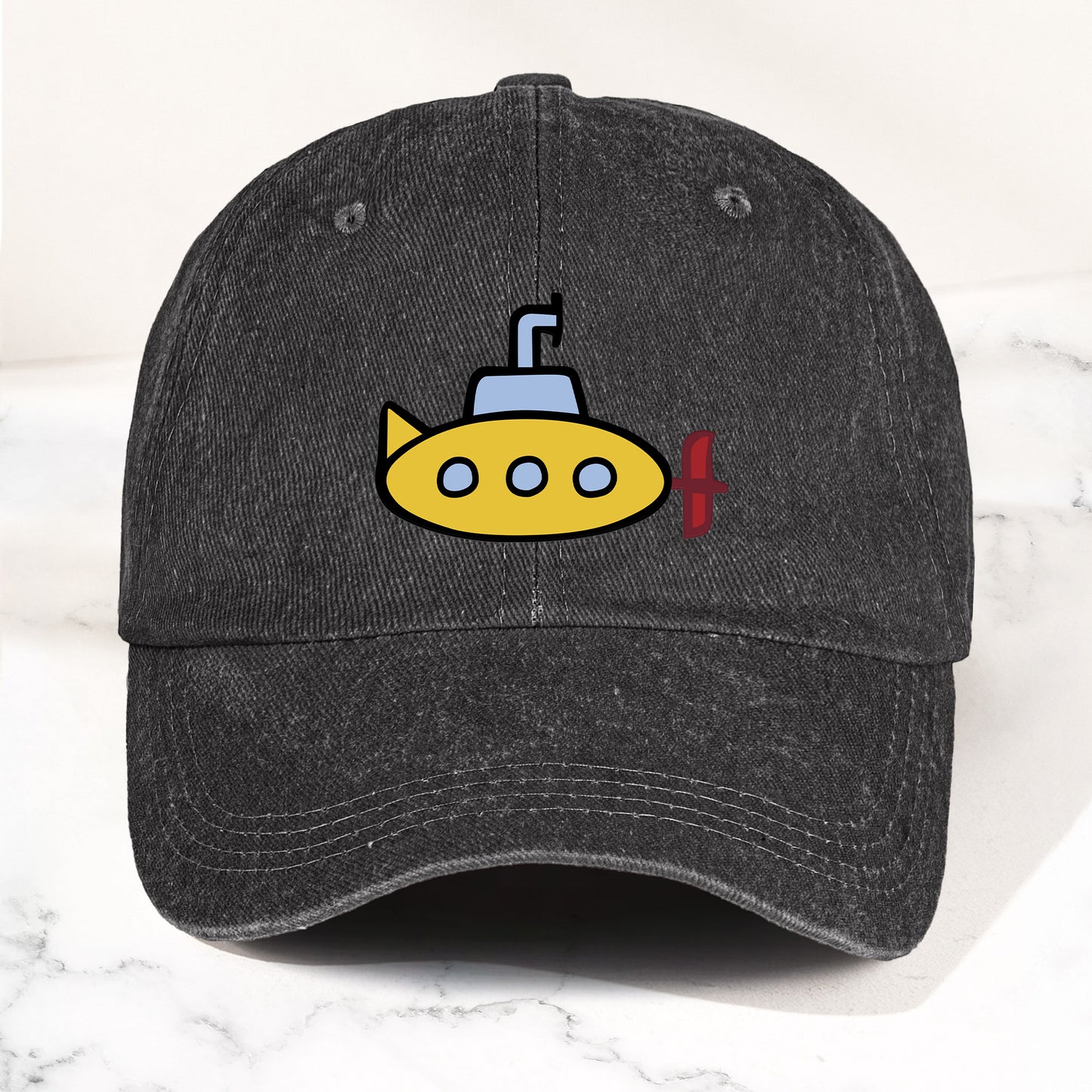The Beatles Denim Cap – Yellow Submarine Minimalist Dad Hat ( With Box)
