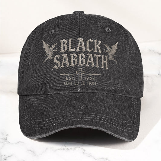 Black Sabbath 1968 Est Denim Cap – Vintage Dad Cap Gift For Dad (With Box)