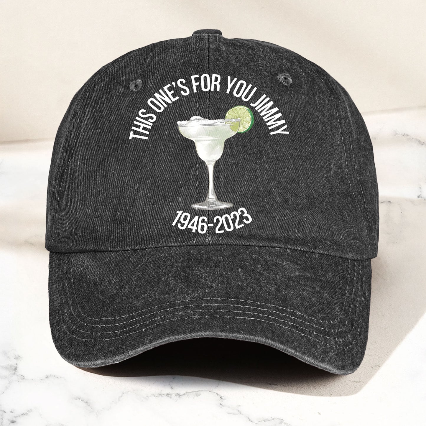 This one's for you Jimmy Denim Cap – Retro Jimmy Buffett Tribute Dad Hat (With Box)