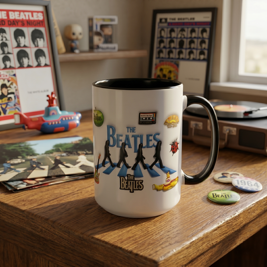 The Beatles Abbey Road Accent Mug – Classic Crosswalk Silhouette Coffee Cup
