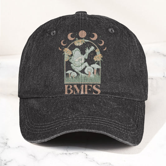 Billy Strings BMFS Frog Mandolin Sunflowers Moon Phase Vintage Graphic Denim Cap – Retro Vintage Dad Cap Gift For Dad (With Box)
