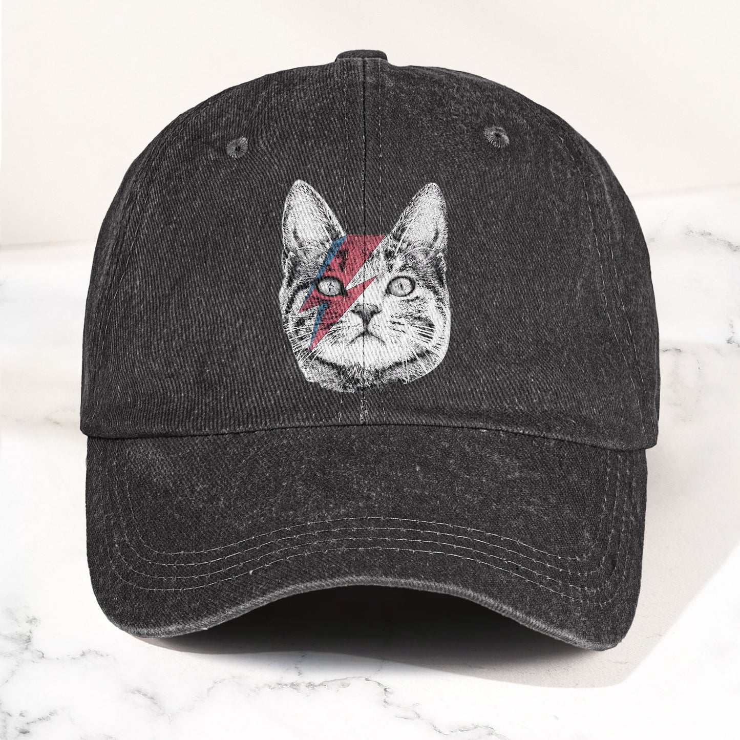 Kitty Stardust Denim Cap – David Bowie Inspired Merch Dad Hat (With Box)