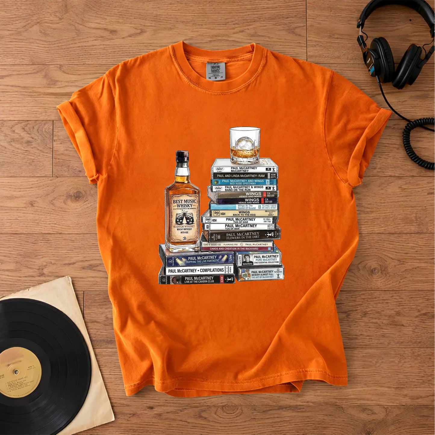 Paul McCartney Cassette Collection T-Shirt – Retro Music The Beatles Band Merch Tee