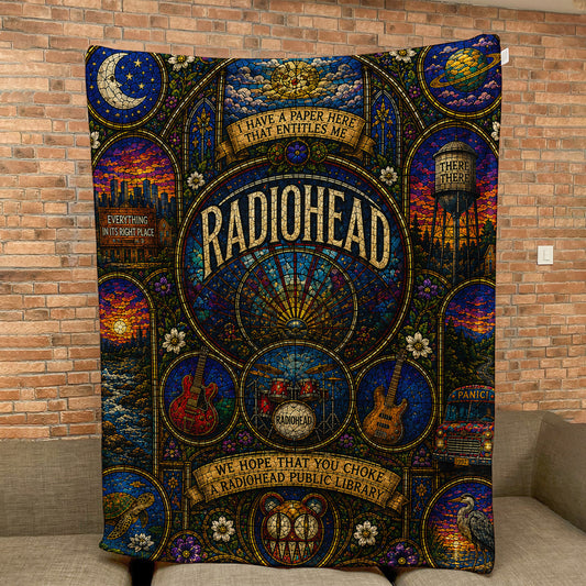 Radiohead Sherpa Blanket – Modified Bear Stained Glass Blanket
