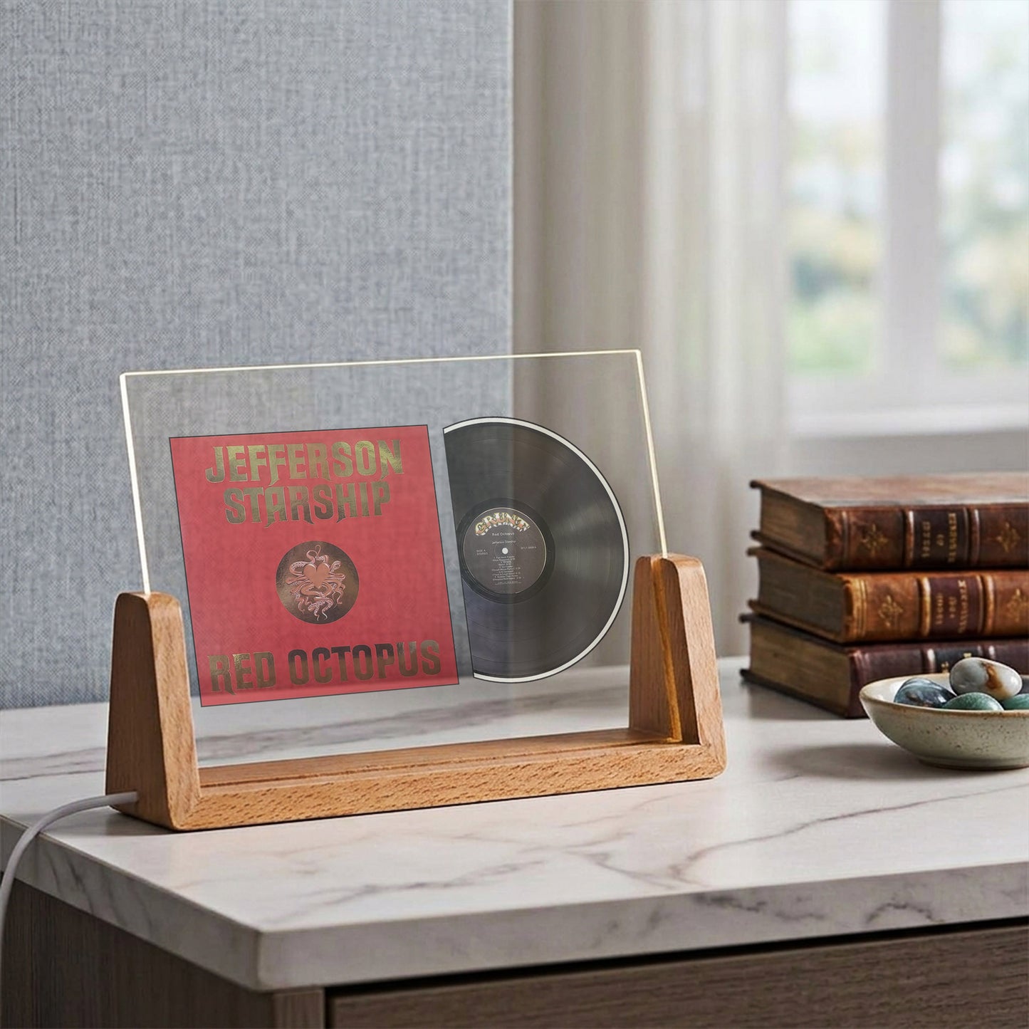 Jefferson Starship Red Octopus Iconic Album Acrylic Light – Classic Rock Vinyl LED Display