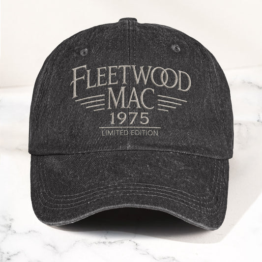 Fleetwood Mac Band Logo 1975 Denim Cap – Vintage Dad Cap Gift For Dad (With Box)