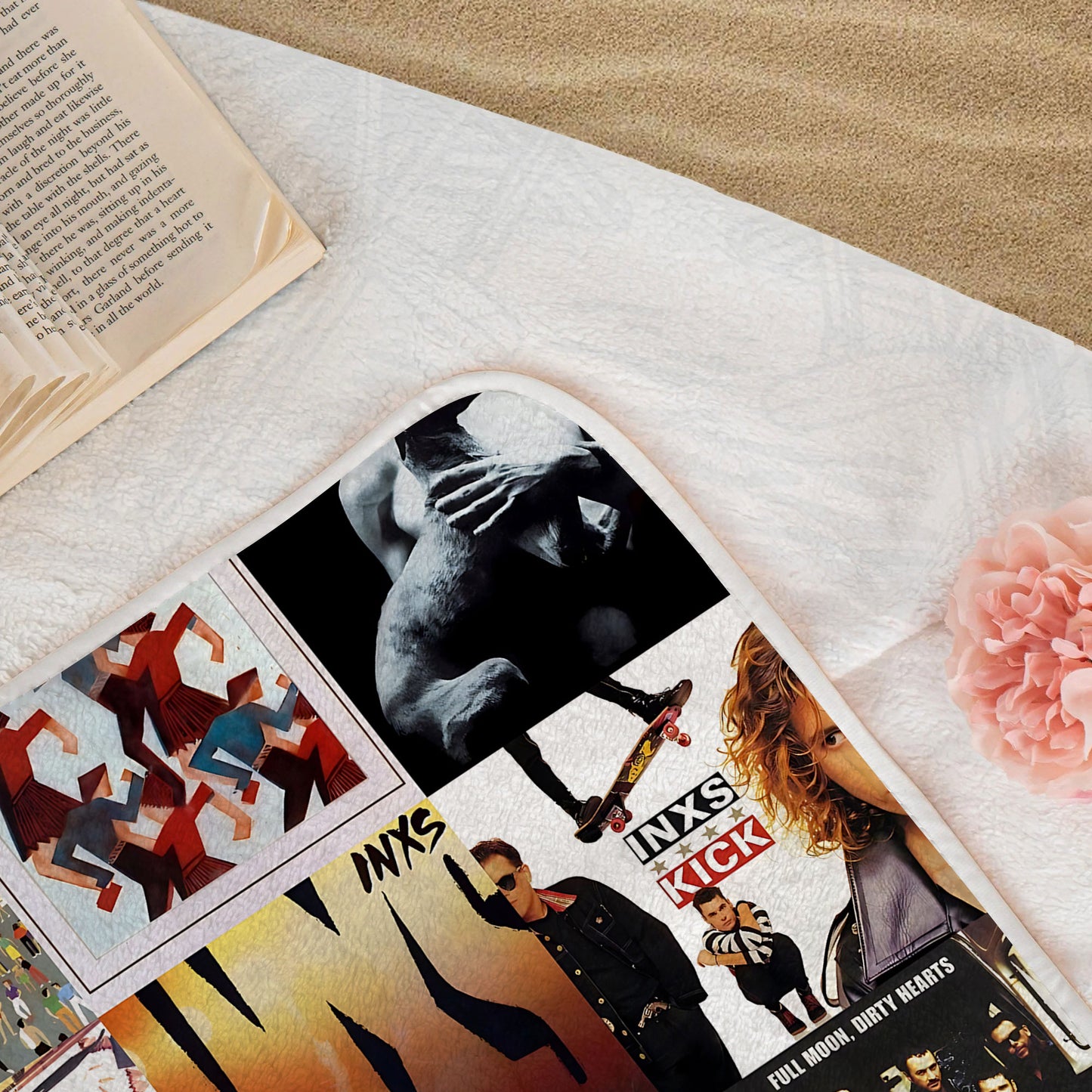 INXS Beach Towel – Album Cover Collage Classic Rock Towel