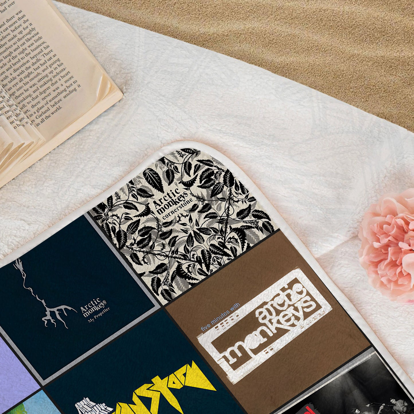 Arctic Monkeys Beach Towel – Album Cover Collage Classic Rock Towel