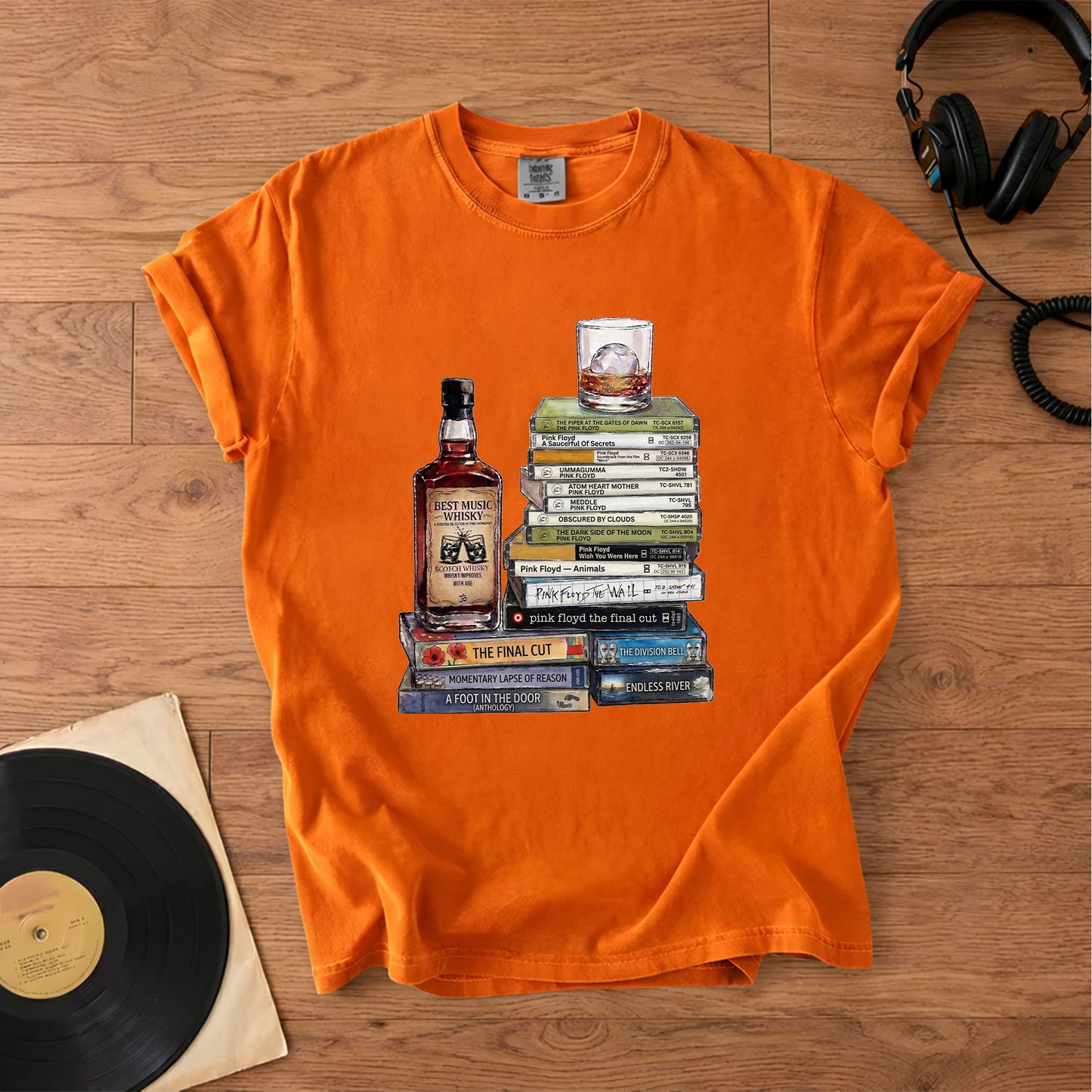 Pink Floyd Cassette Collection T-Shirt – Retro Music Pink Floyd Band Merch Tee