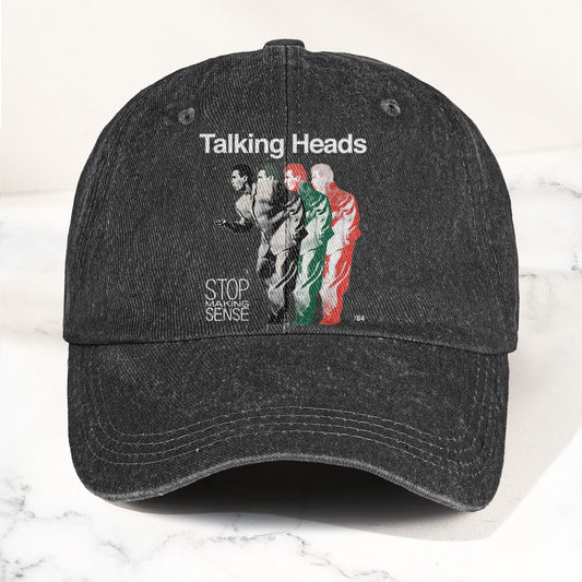 Talking Heads Stop Making Sense 84 Graphic Denim Cap – Retro Rock Music Fan Cap (With Box)