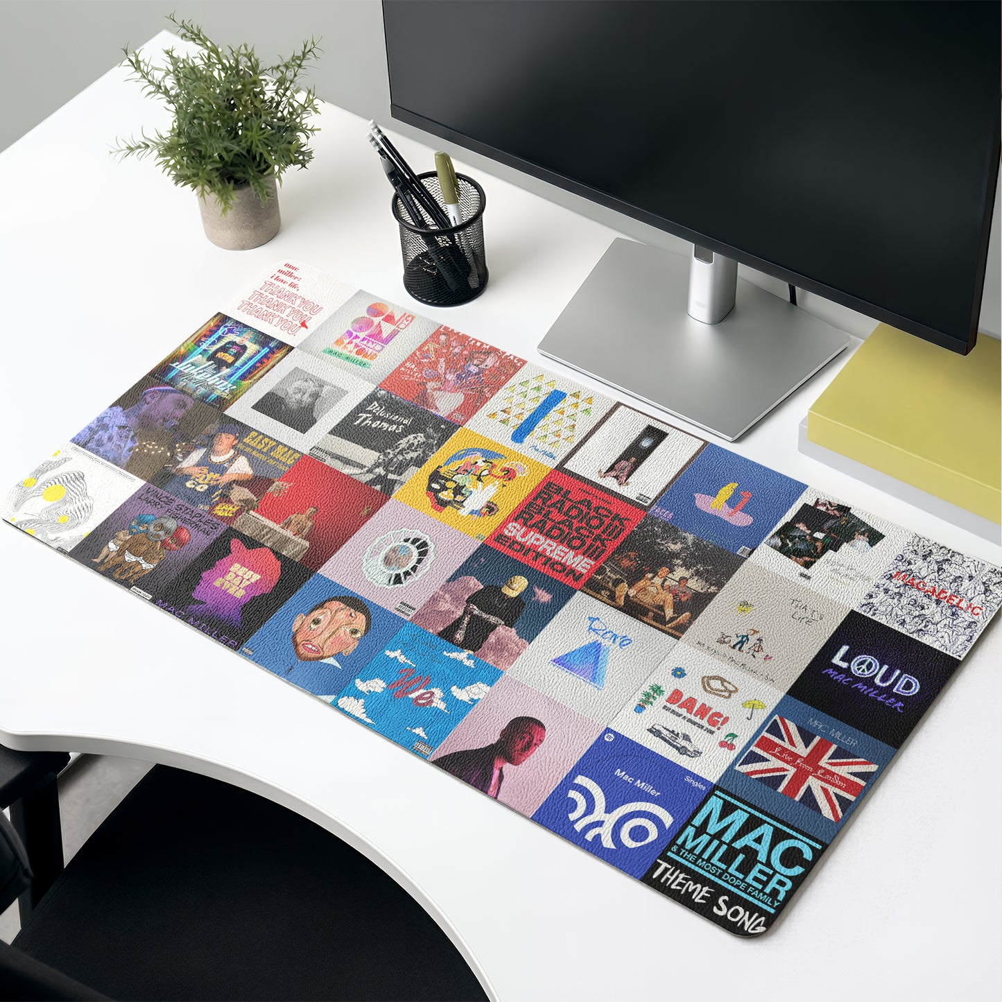 Mac Miller Print Desk Mat – Non-slip Home Office Gift Keyboard Pad Birthday Gift For Music Lovers