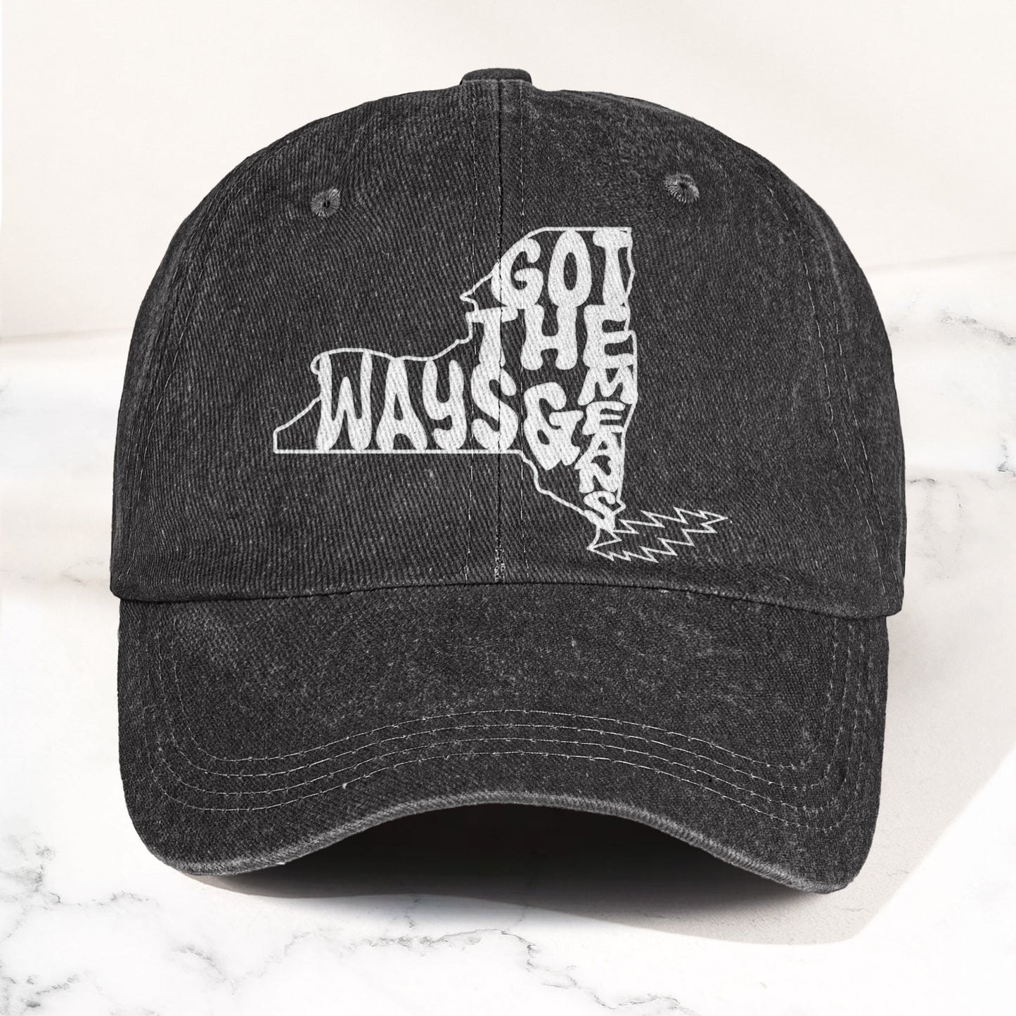 Grateful Dead Got The Ways & Means New York Denim Cap – Retro Rock Music Fan Cap (With Box)