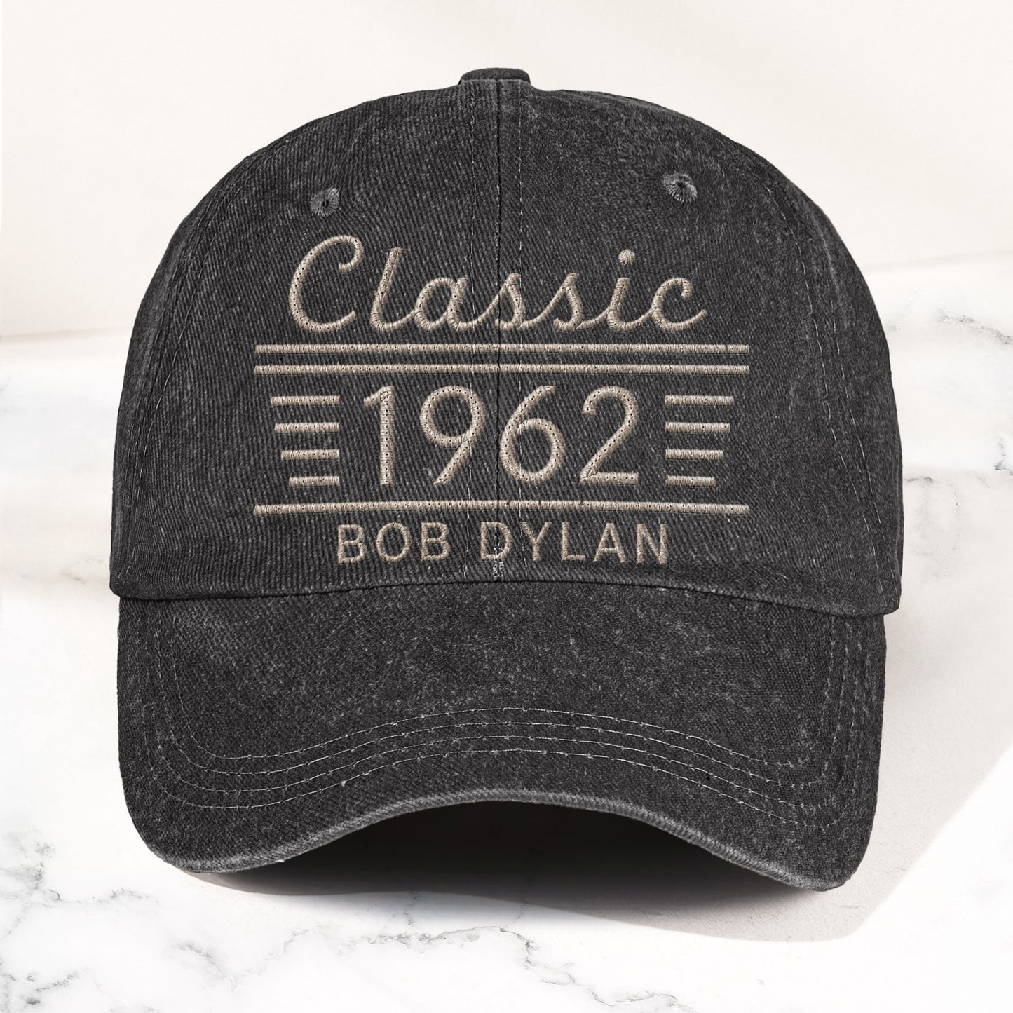 Bob Dylan Classic 1962 Est Folk Rock Music Merch Denim Cap – Retro Vintage Dad Cap Gift For Dad (With Box)