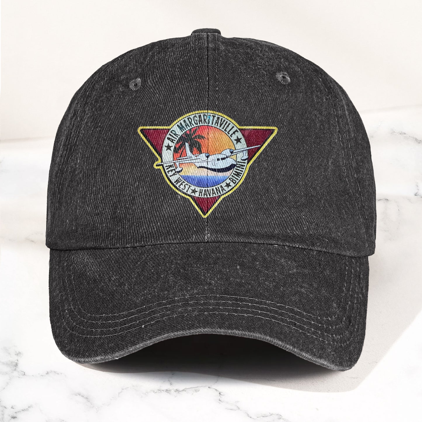 Air Margaritaville Denim Cap – Retro Jimmy Buffett Inspired Dad Hat (With Box)