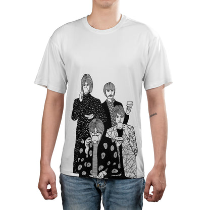 The Beatles Art T-Shirt – Rock Music The Fab Four Tea Club Graphic Unisex Tee