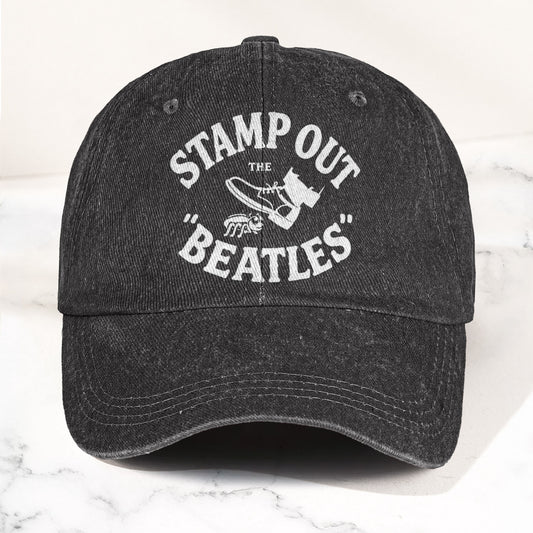 The Beatles Stamp Out Vintage 1960s Satire Graphic Music Merch Denim Cap – Retro Vintage Dad Cap Gift For Dad (With Box)