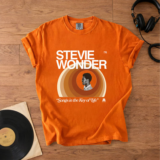 Stevie Wonder Songs in the Key of Life Vintage Tee Unisex T-Shirt – Retro Rock Music Bands Merch Tee