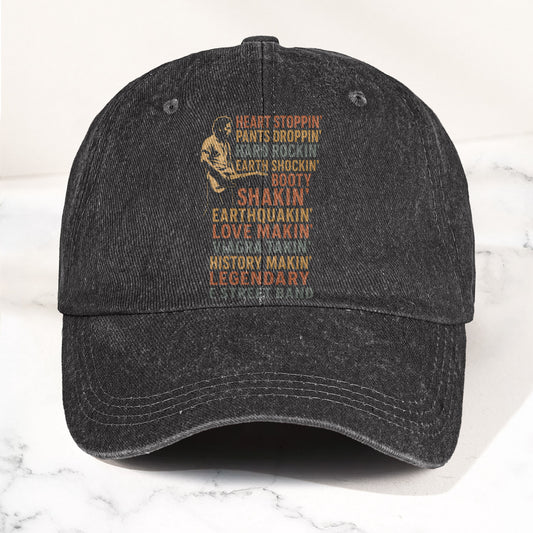 Vintage Bruce Springsteen Lyrics  Denim Cap – Retro Rock Music Fan Cap (With Box)
