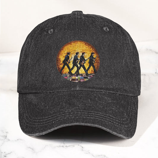 The Beatles Retro Crossing Album Art Sun Catcher Denim Cap – Iconic Album Design ( With BOX)